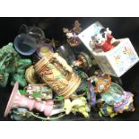 A Box Of Various Ceramics including Disney. Etc.