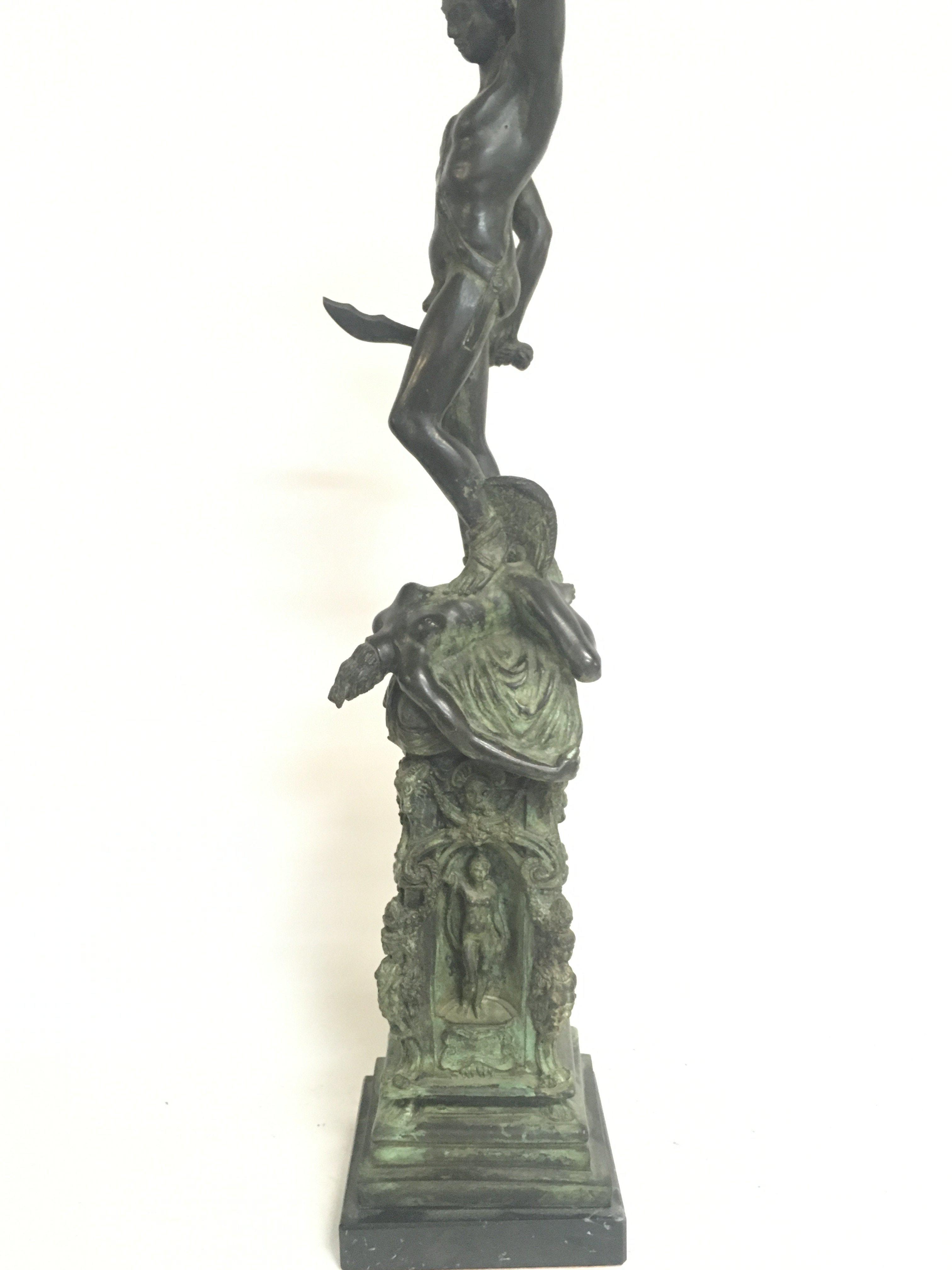 Bronze Perseus with the head of Medusa bronze figu - Image 5 of 7