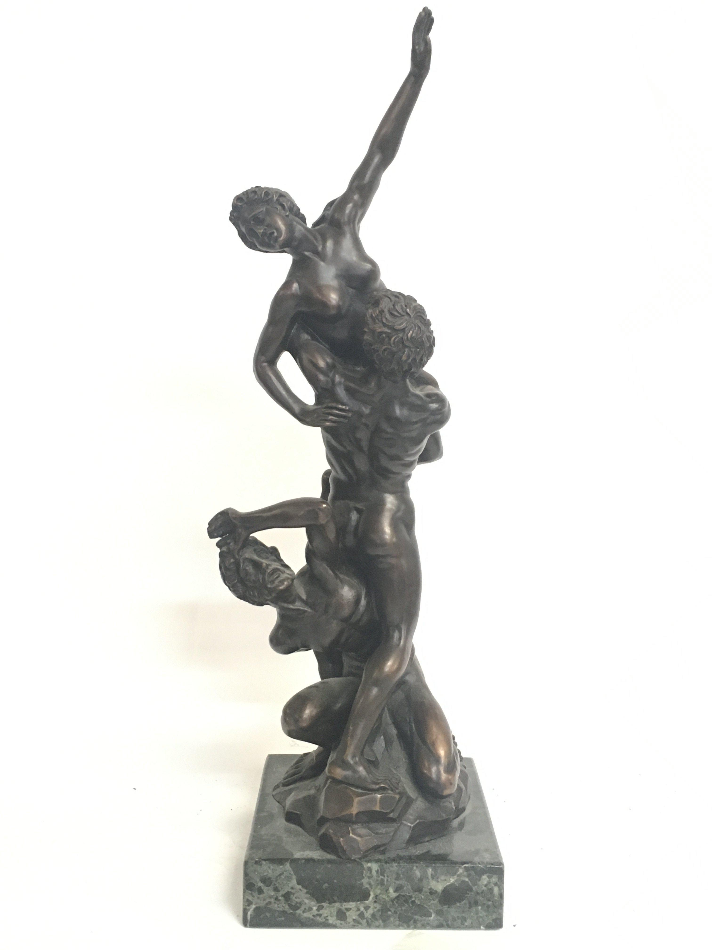 Rape of the Sabine woman Classic nude bronze figur