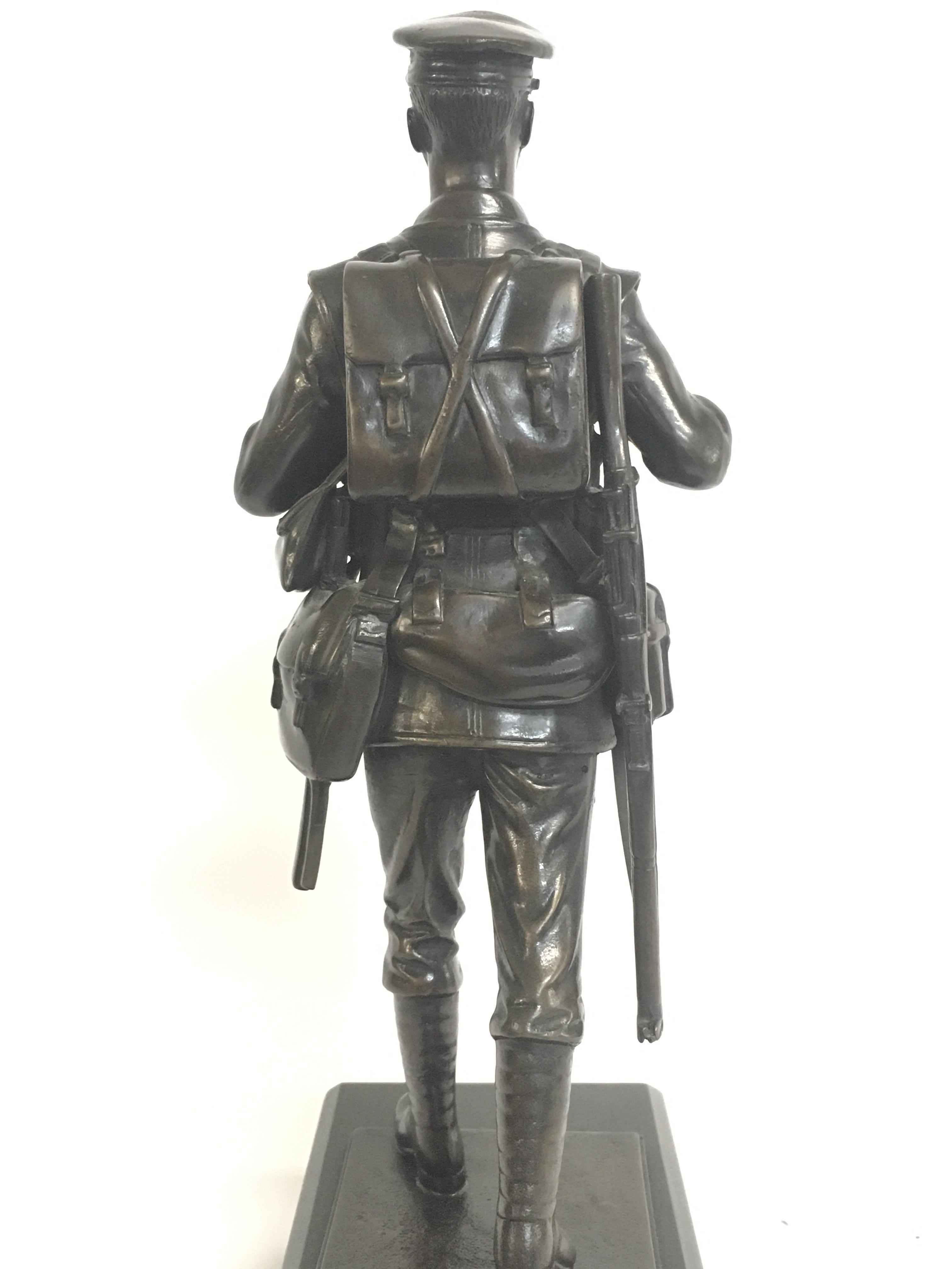 A bronze figure by Stadder of a WW1/2 Welsh genera - Image 5 of 7