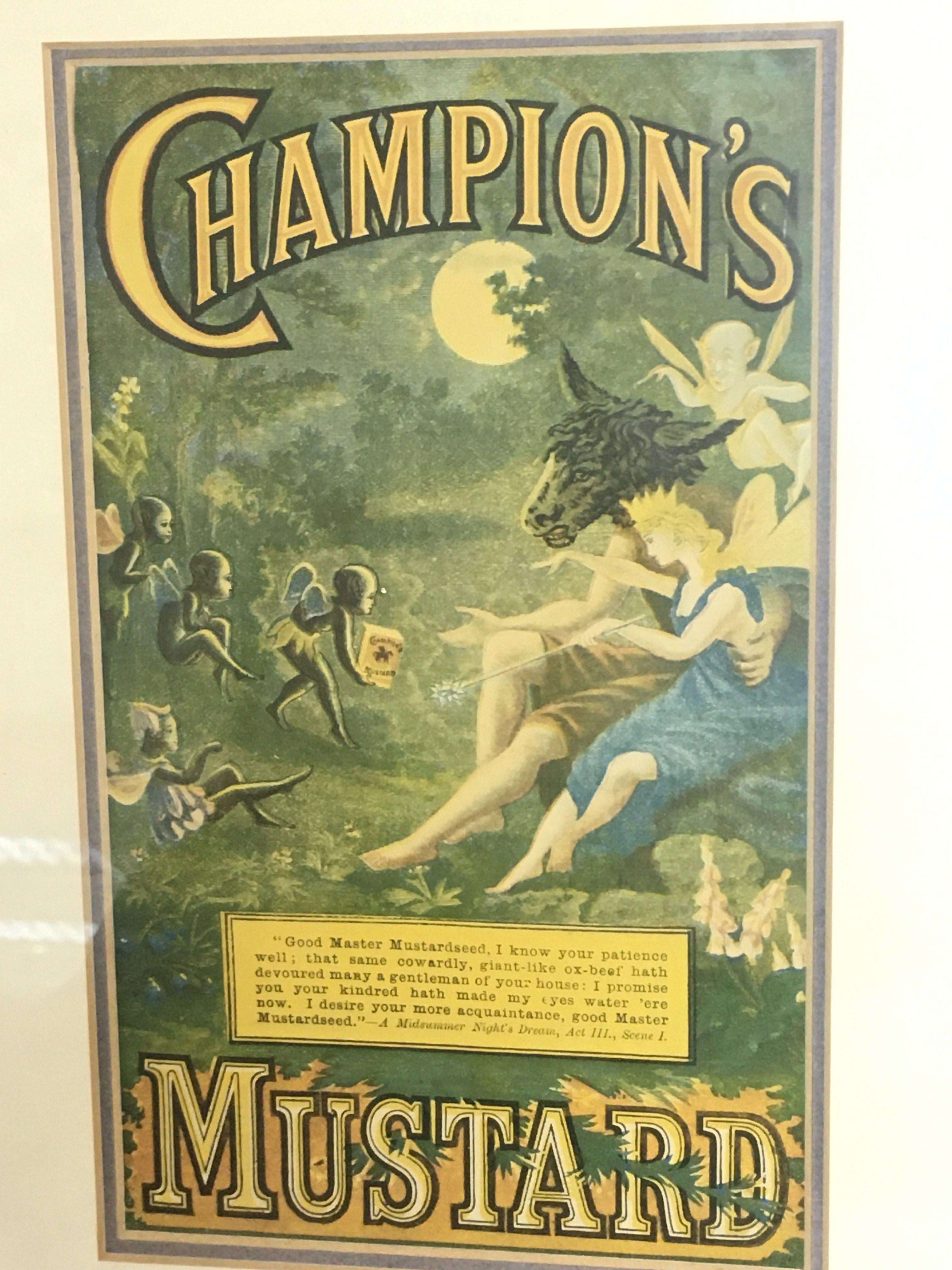 A Framed Champions mustard Advertisment and two vi - Image 2 of 6