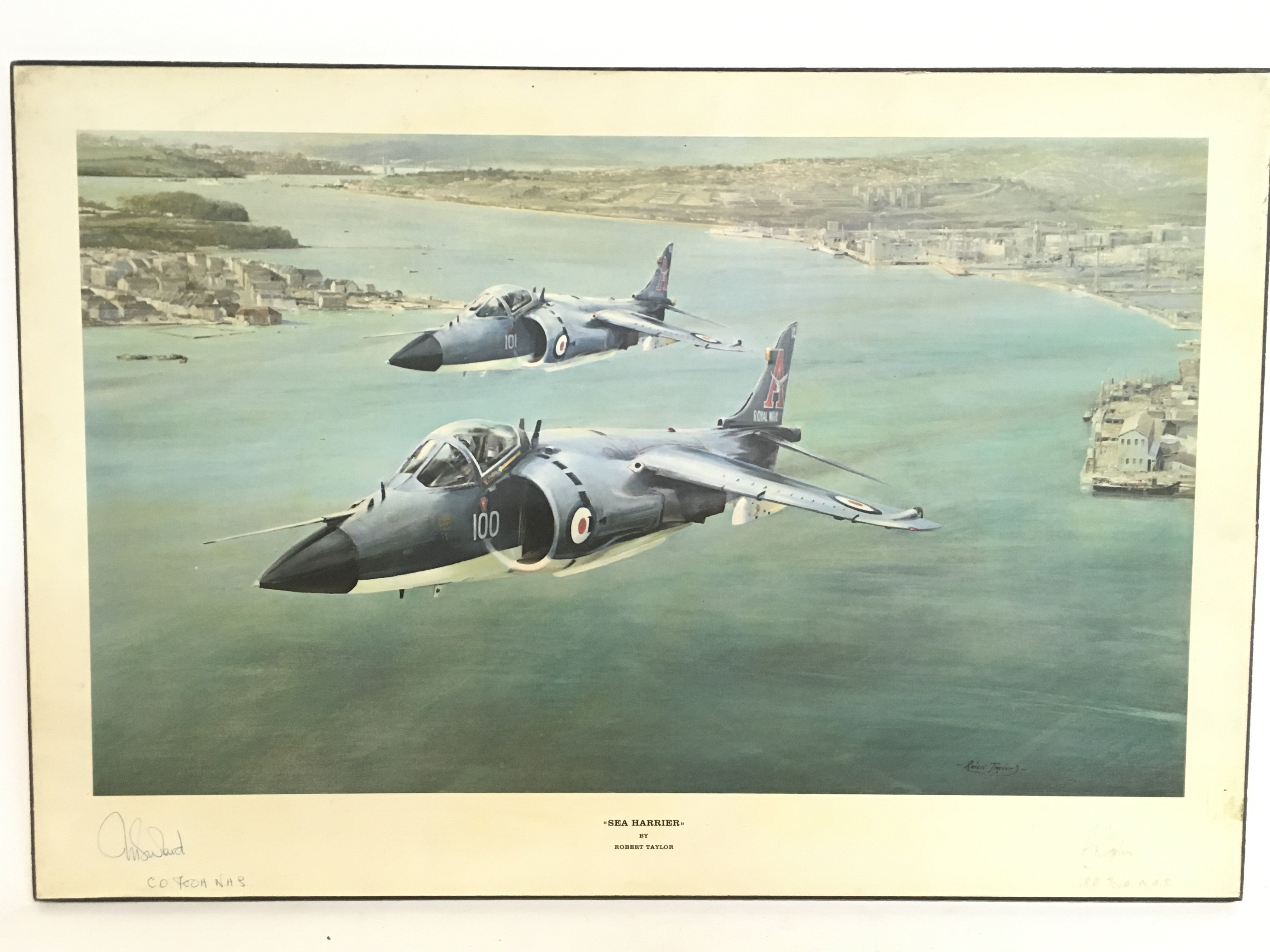 A signed Sea Horner print by Robert Taylor with si