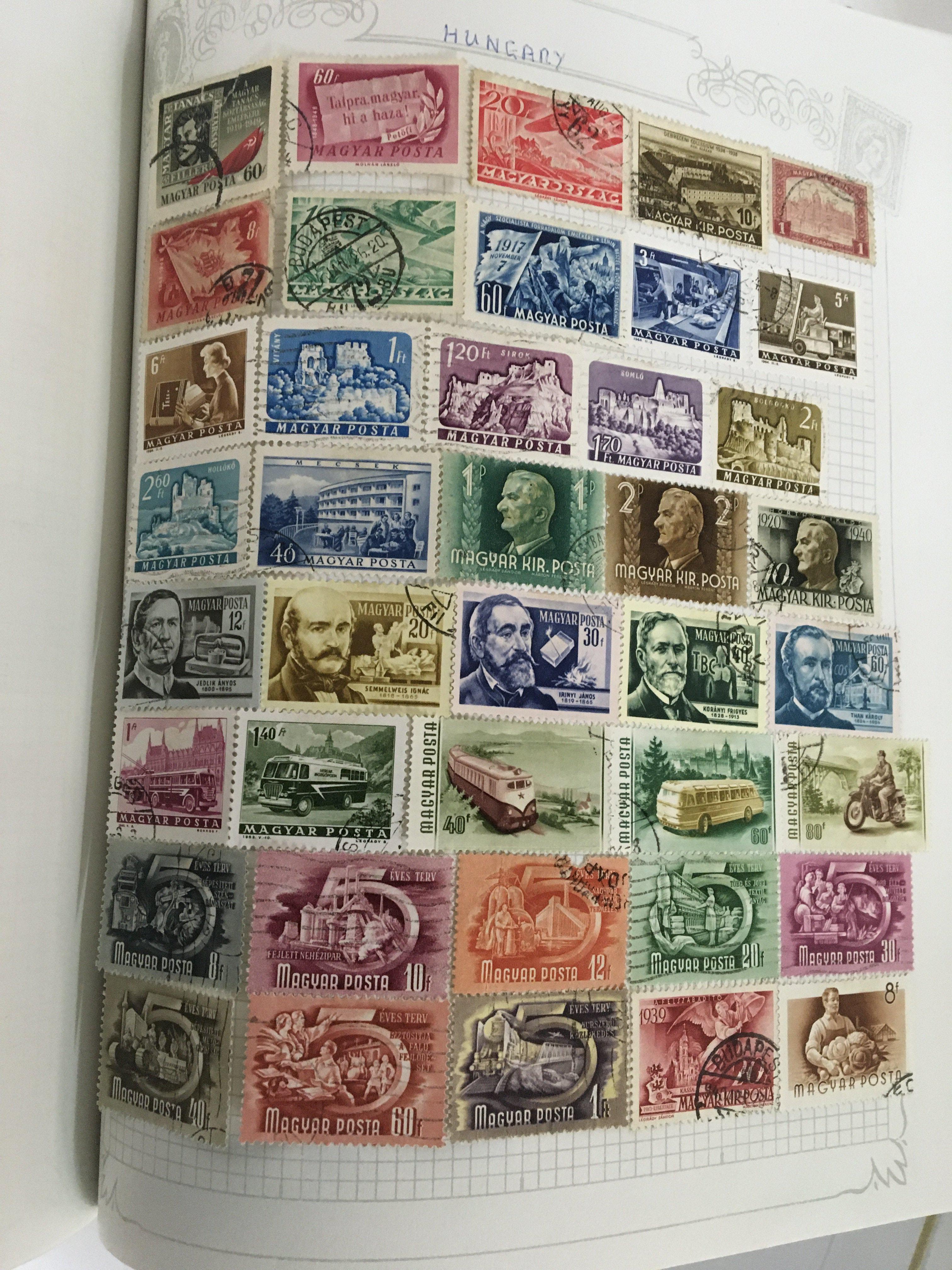 A collection of nine stamp albums world stamps fro