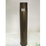 A large Second World War Artillery brass shell cas