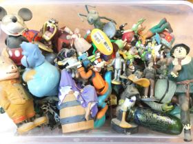 A Box Containing plastic Disney And Other Movie Fi