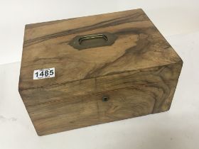 A Late Victorian walnut jewellery box with a well