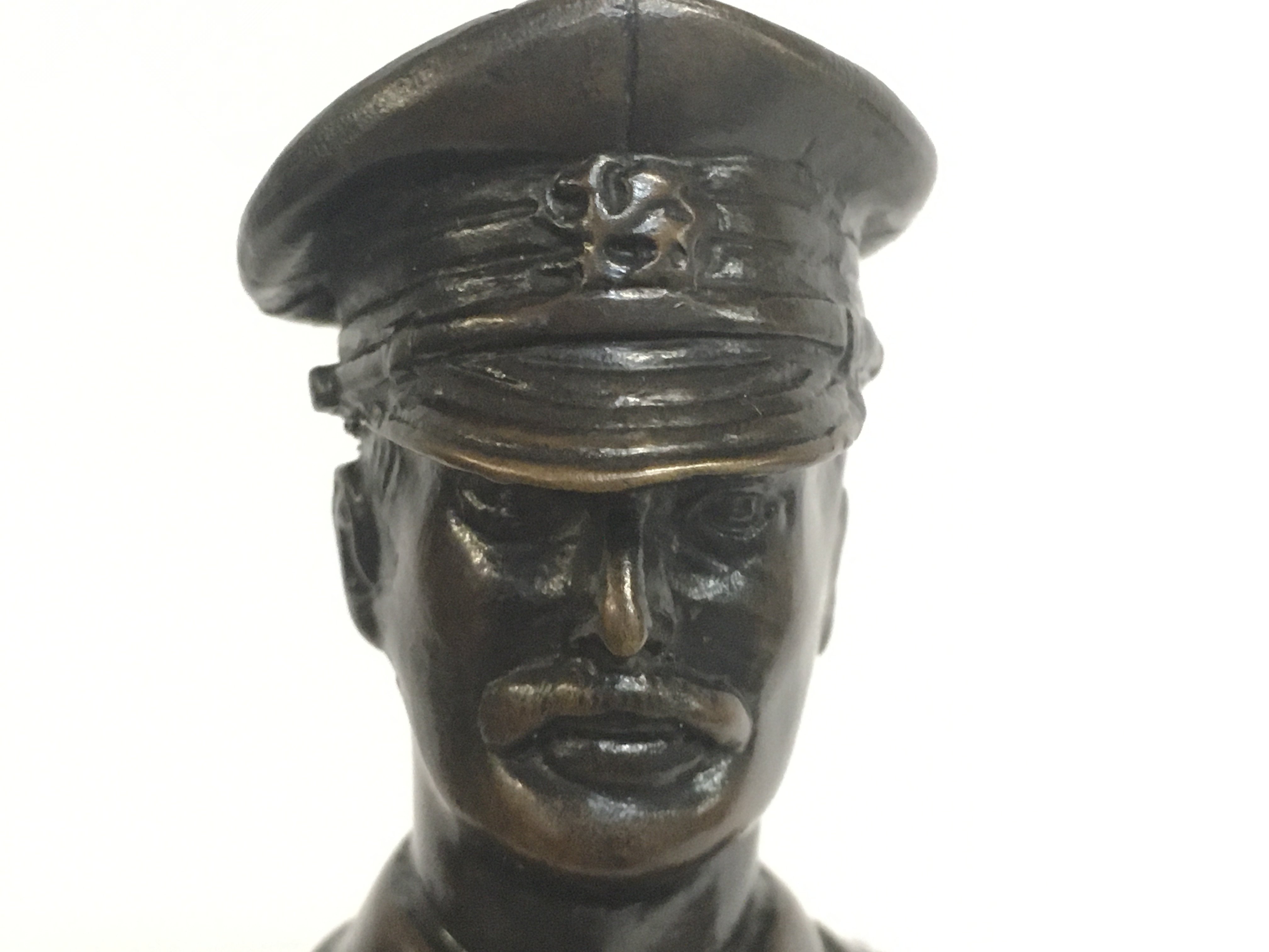 A bronze figure by Stadder of a WW1/2 Welsh genera - Image 3 of 7