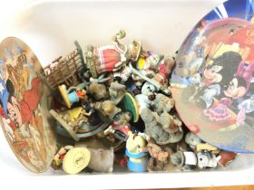 A Box Containing a Collection of Disney Ceramics.