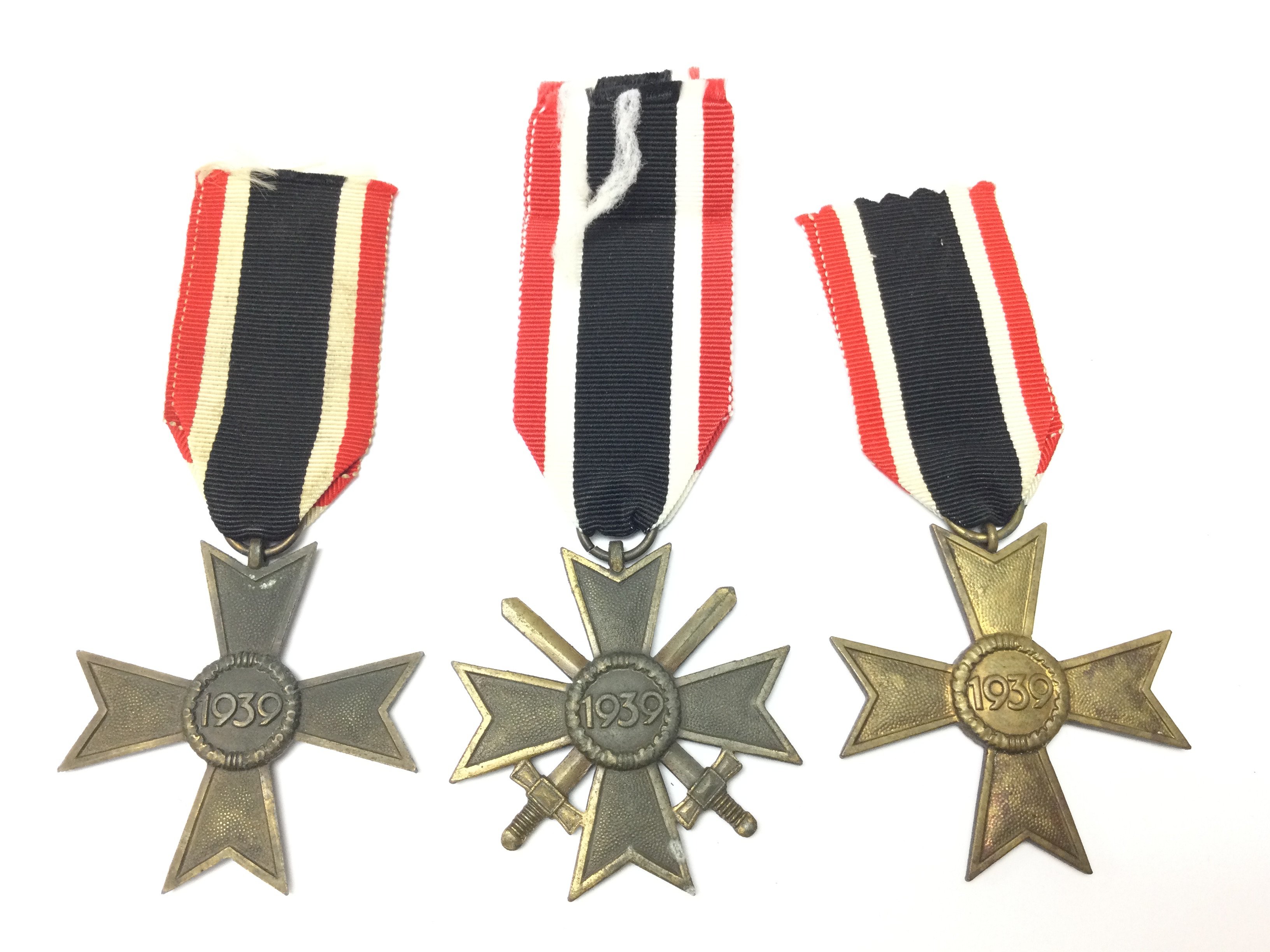 WW2 Third Reich second class War merit crosses inc - Image 2 of 2