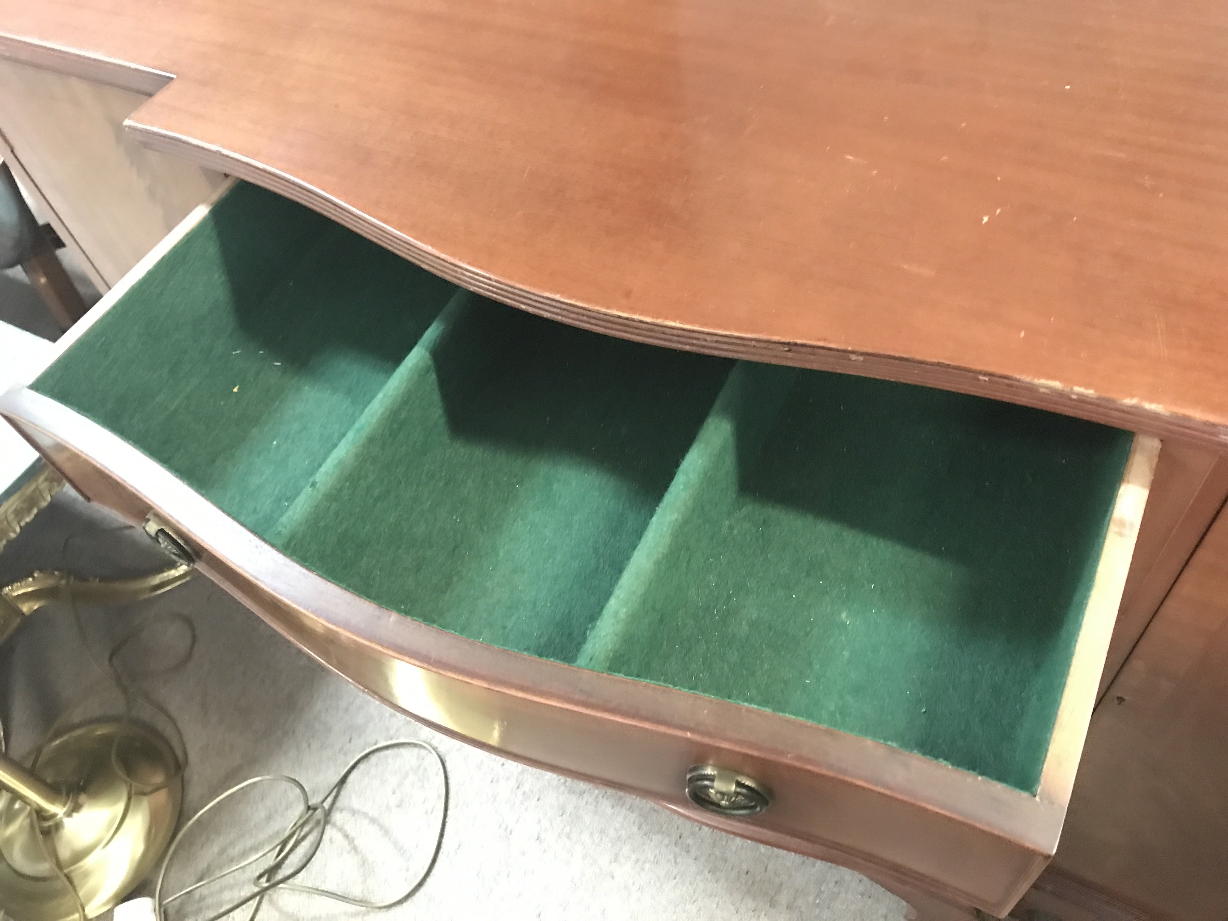 A reproduction Mahogany bow fronted sideboard , ap - Image 2 of 2