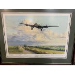 Robert Taylor Lancaster Bomber print titled Early Morning Arrival 1098/1250, pencil signed by 10