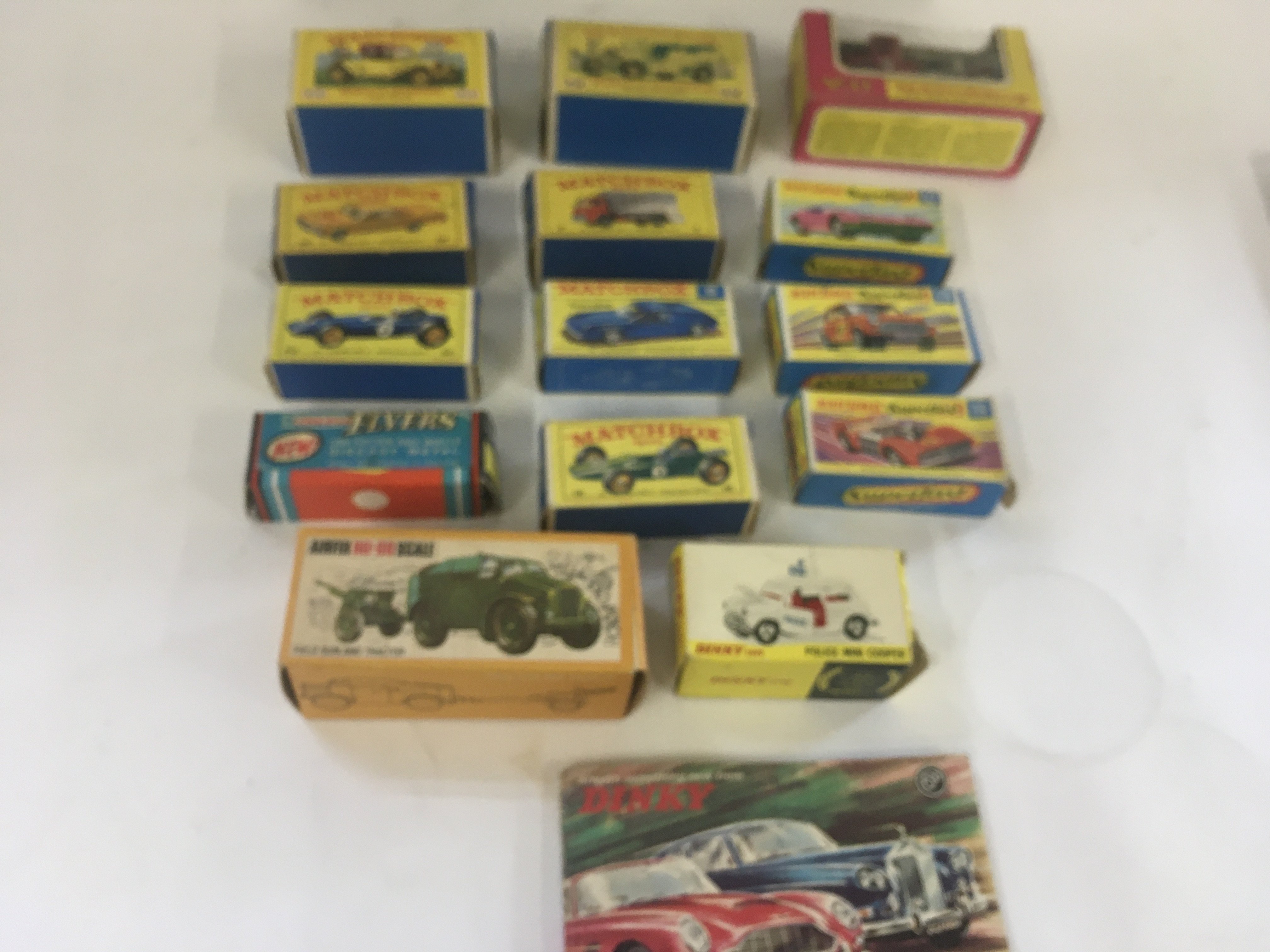 A collection of 14 model vehicles primarily Matchb