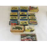 A collection of 14 model vehicles primarily Matchb
