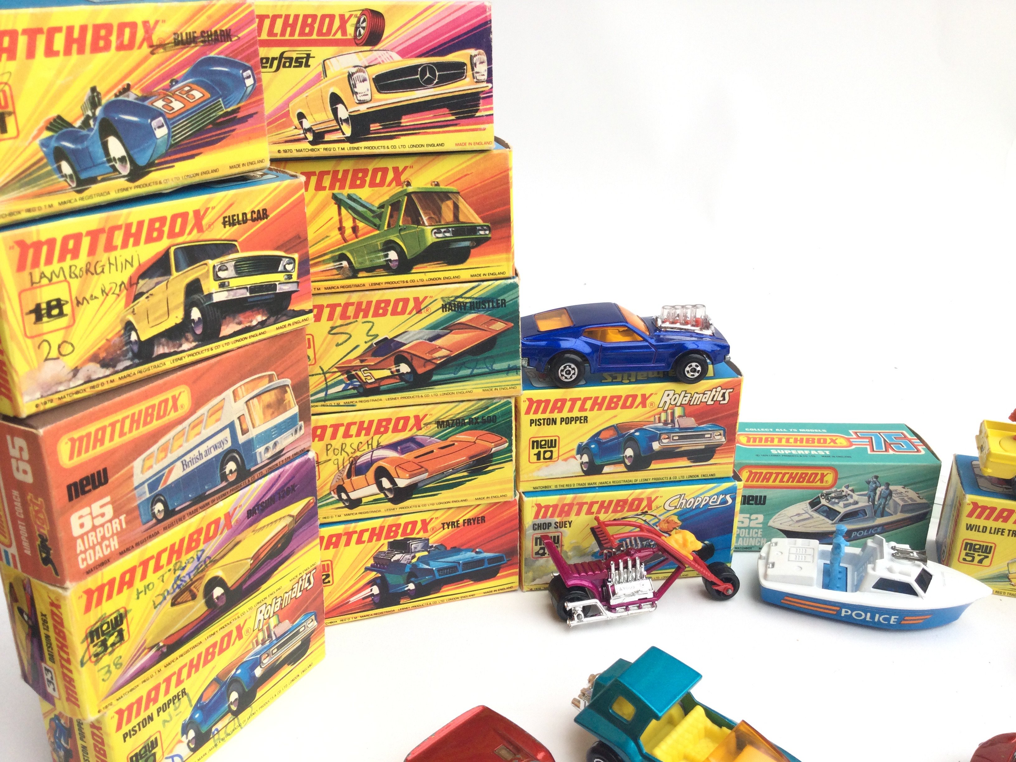 A Collection of Match Box Cars and Boxes. 5 Cars A - Image 3 of 3