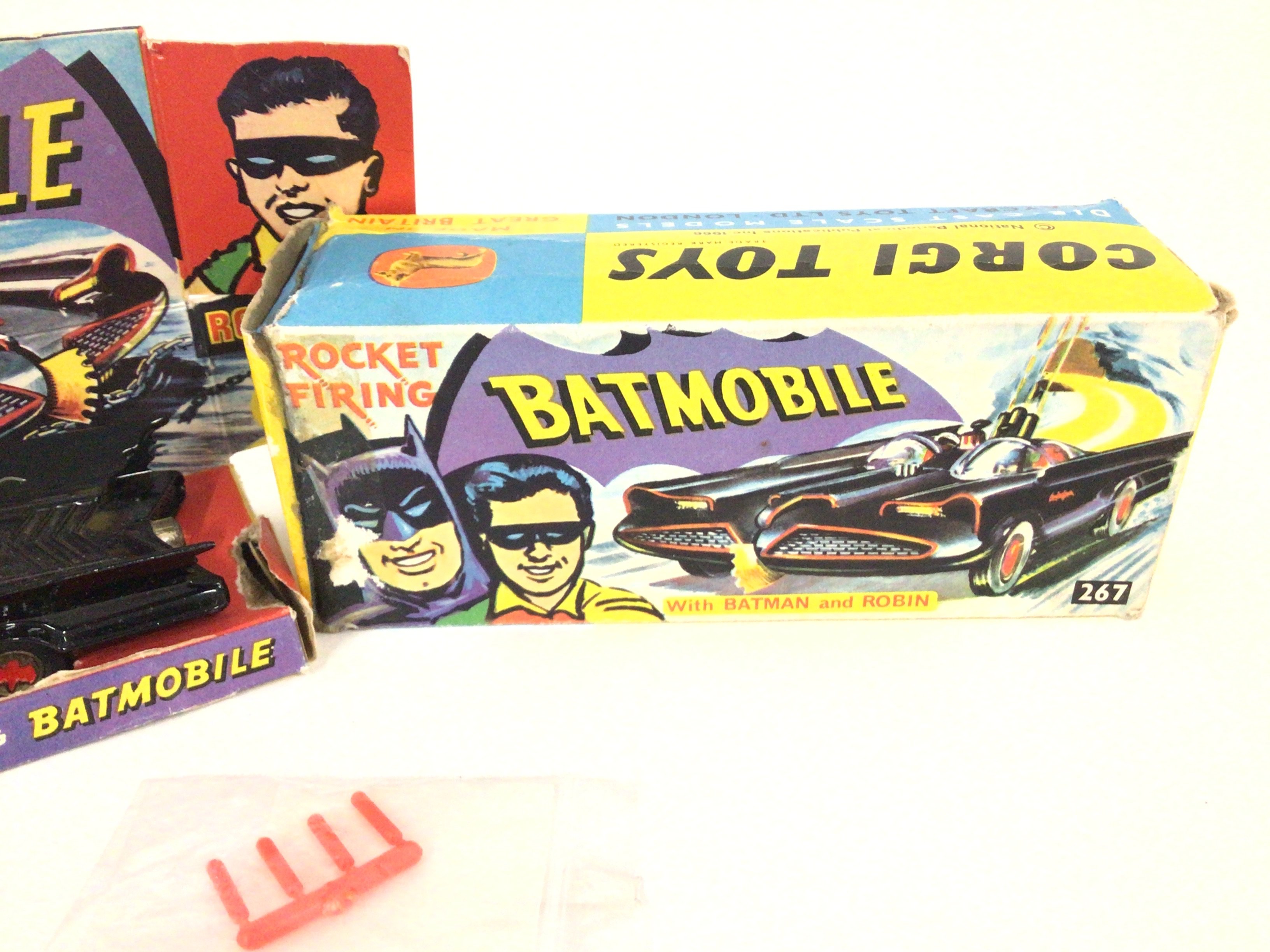 A Boxed Corgi Batmobile.#267 box is worn and has been Repaired. No instructions etc. does come - Image 3 of 6