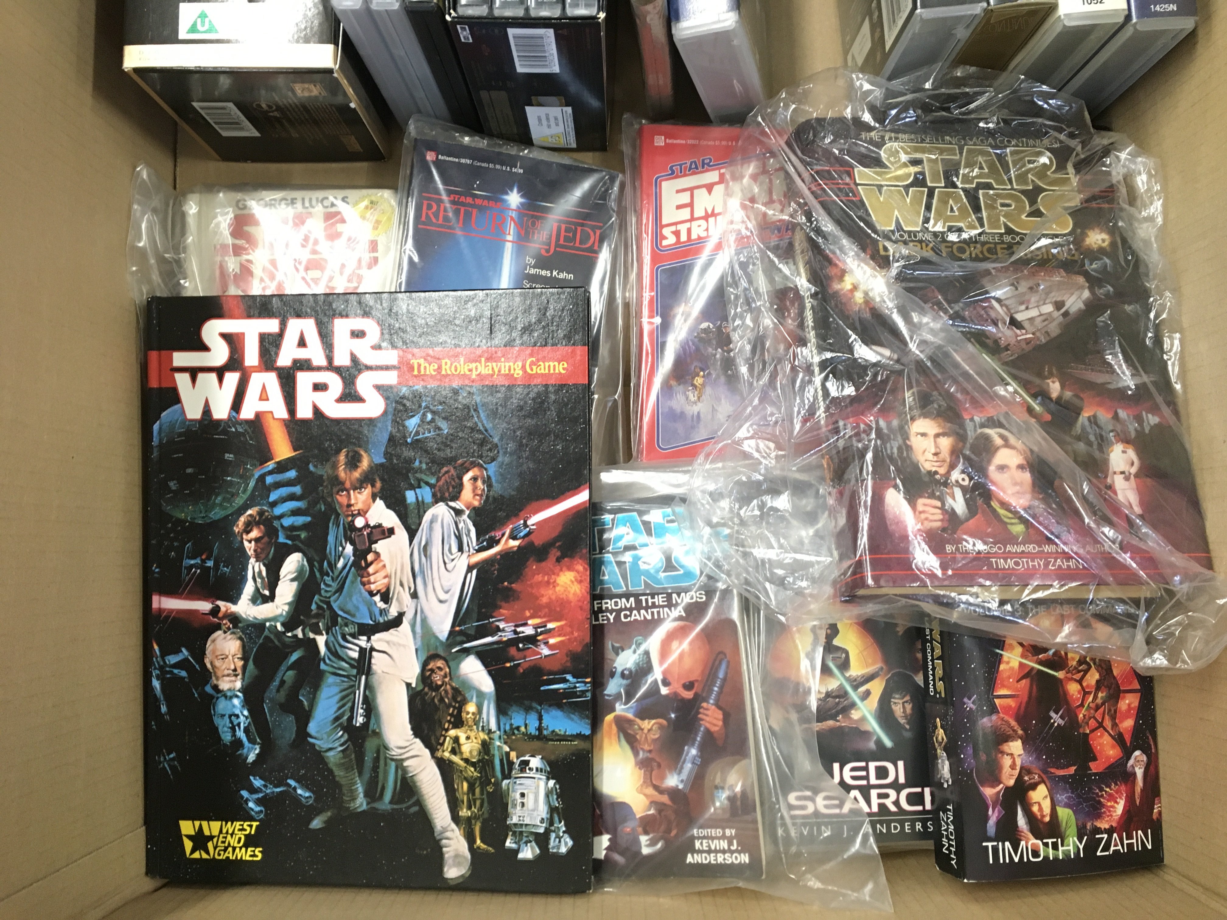 A Box Containing Star Wars Dvds. Vhs and Books. No - Image 3 of 3