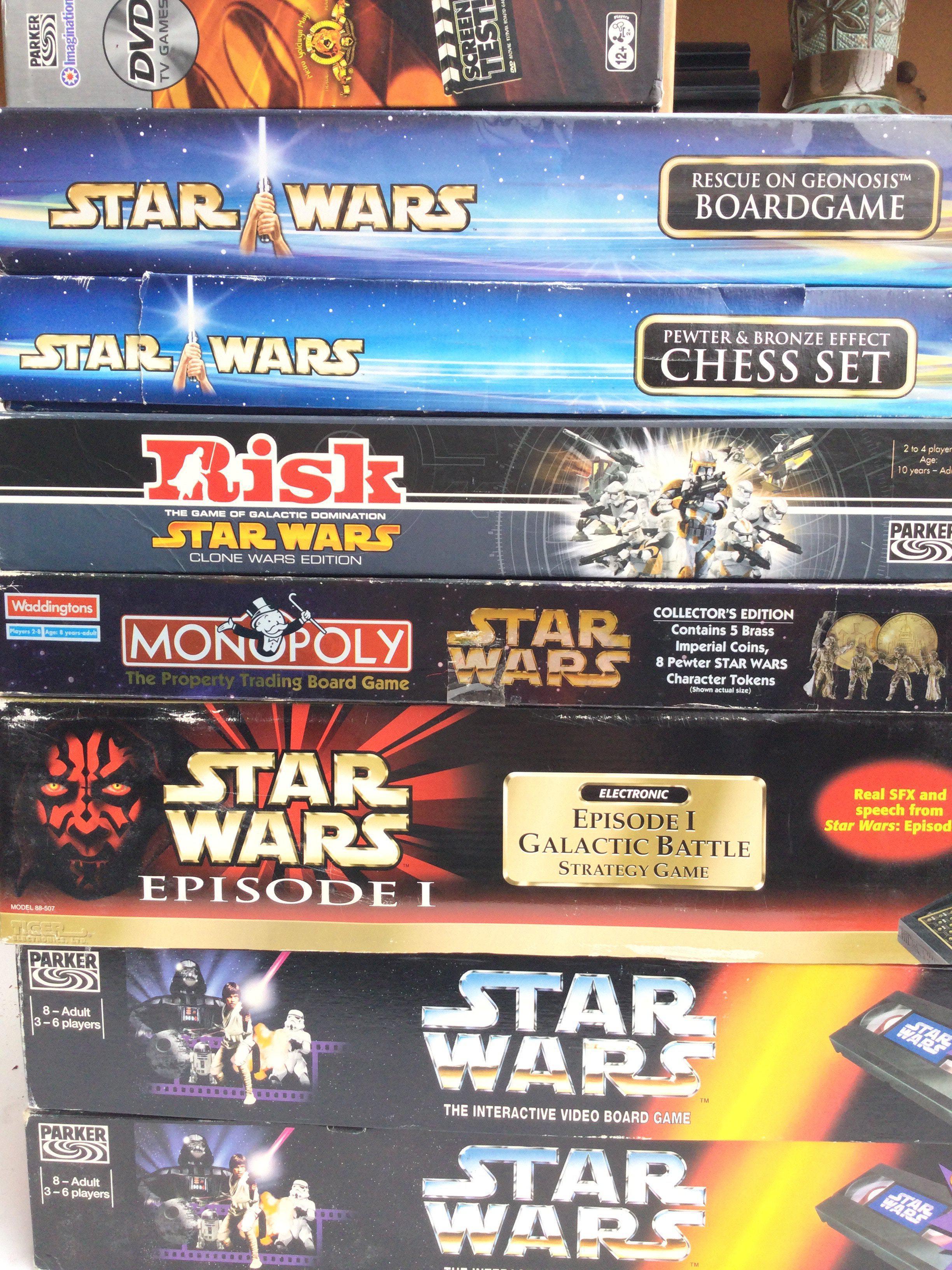 A collection of Star Wars Board Games including a