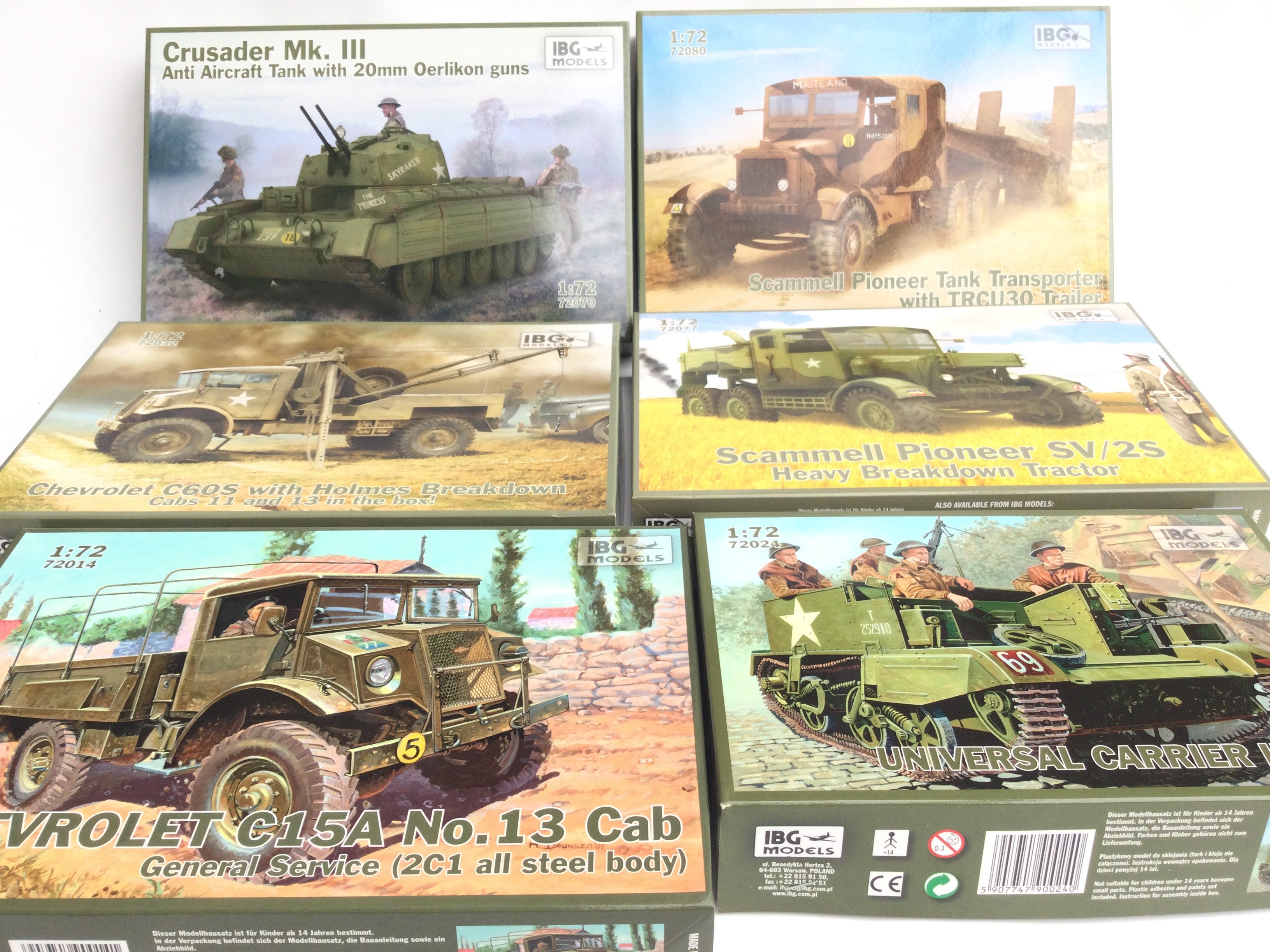 A Collection of 6 IBG Model Kits. No Reserve.