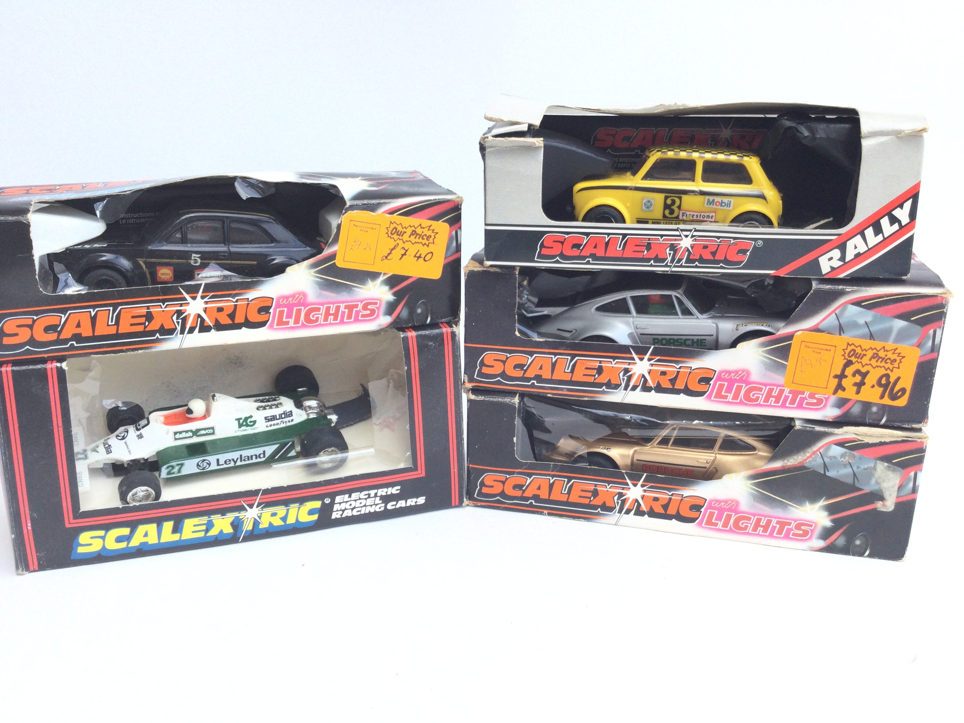 A Collection of 5 X Boxed Scalextric Cars includin