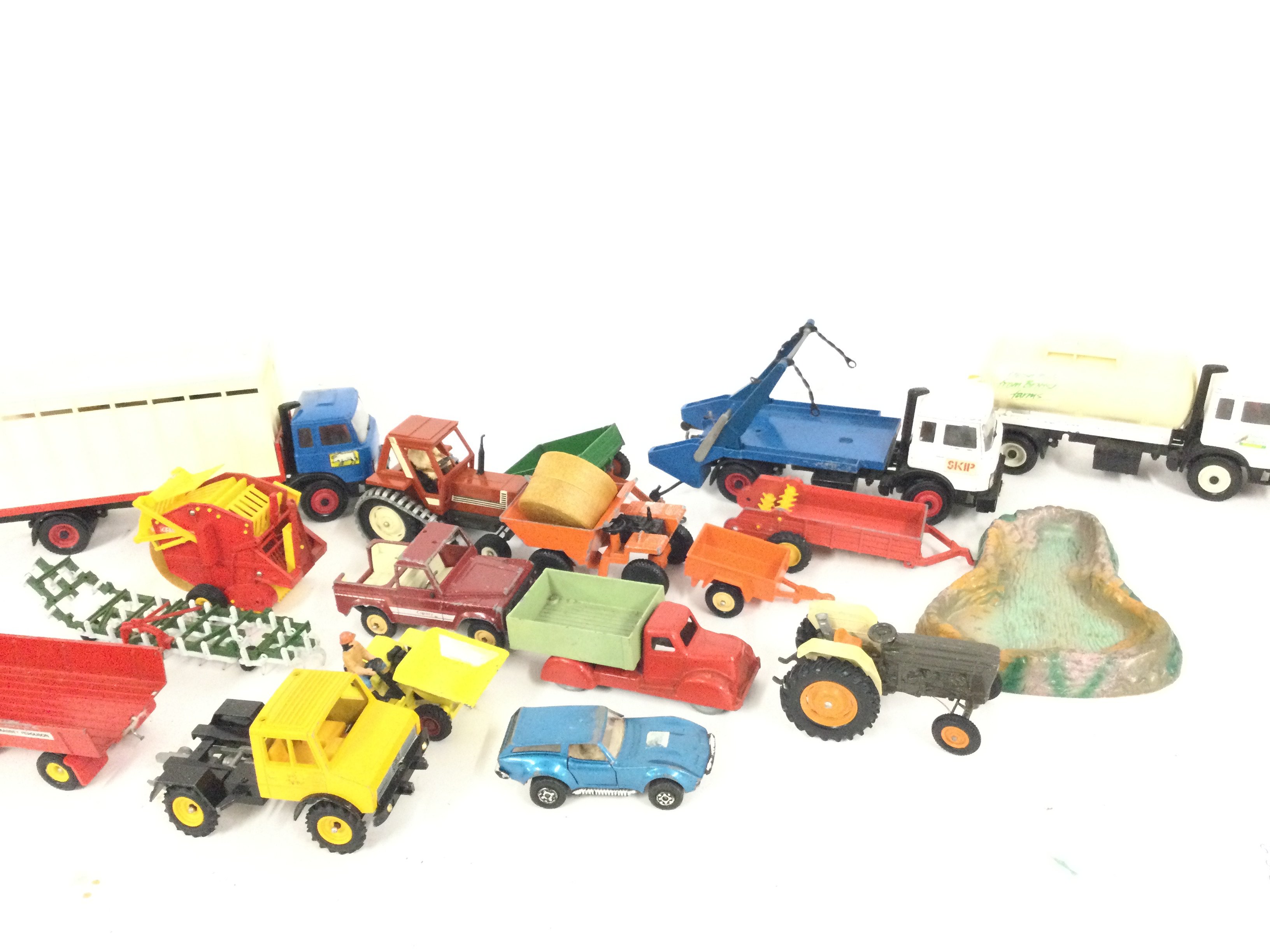 A Collection of Of Playworn Diecast Including Britains. Matchbox. Lone Star. Etc.