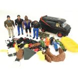 A Collection of Playworn A-Team Figures and Access
