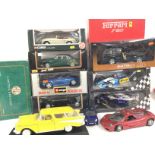 A Collection of Boxed Diecast Vehicles including Burago. Maisto Corgi. All 1:18 Scale.