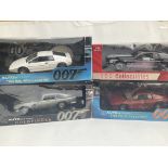 4 X Boxed Cars. 3 James Bond Autoart Cars and a Su