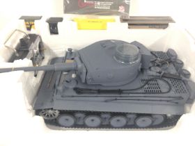 A Boxed Hen Long Remote Controlled Tiger I Tank. With Spare Battery. NO RESERVE