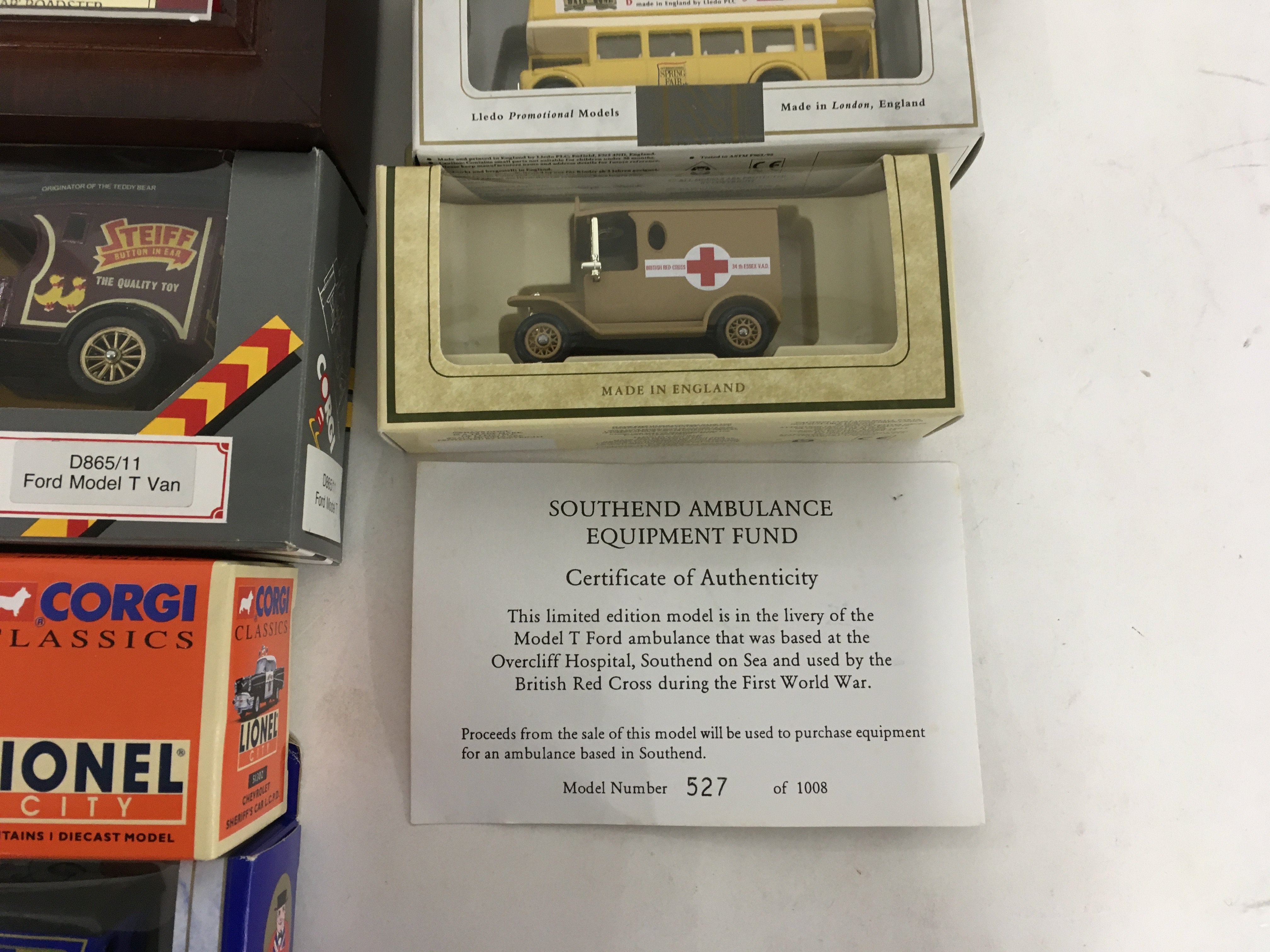 A collection of 10 unopened boxed vehicles by Corgi ..Lledo and others. Also contains a wooden - Image 5 of 5