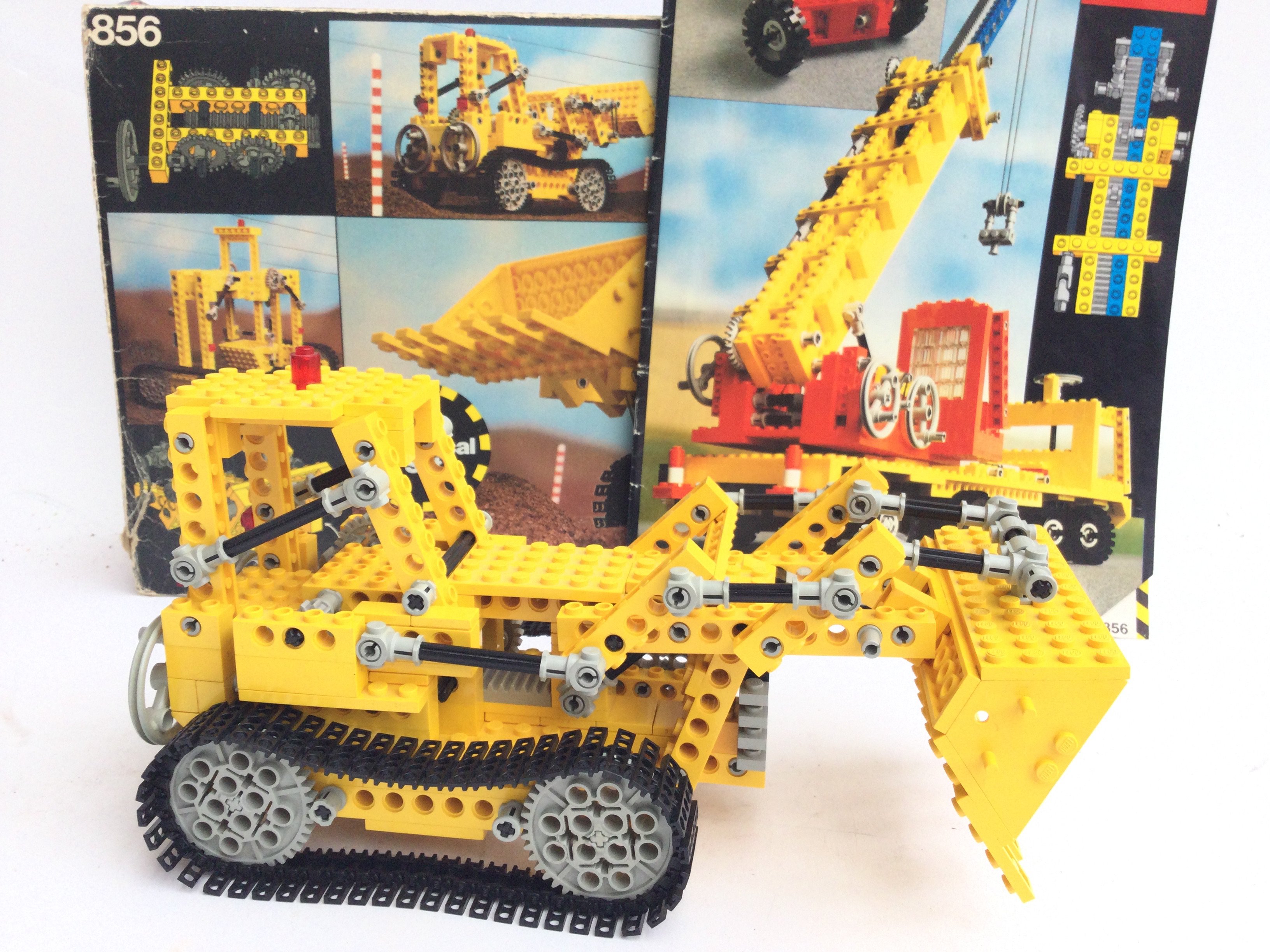 A Boxed Lego Technic Bulldozer. #856. Has been Bui