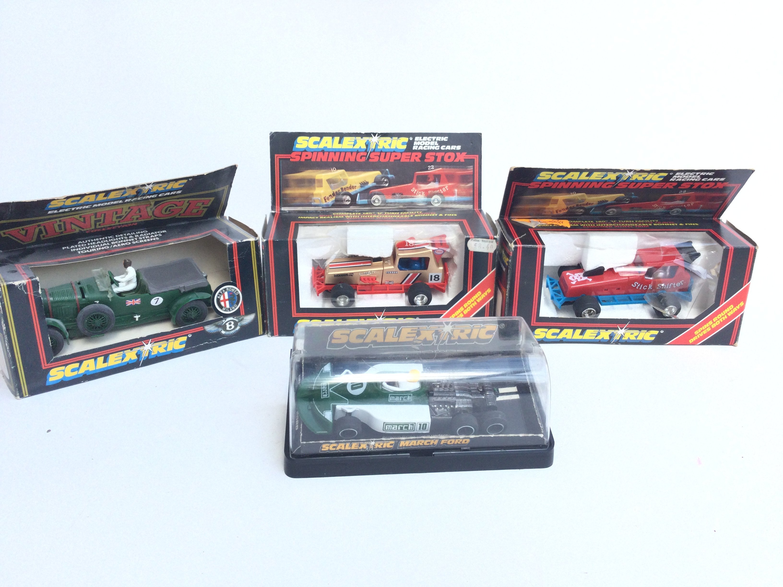 4 X Boxed Scalextric Cars including 2 X Spinning S