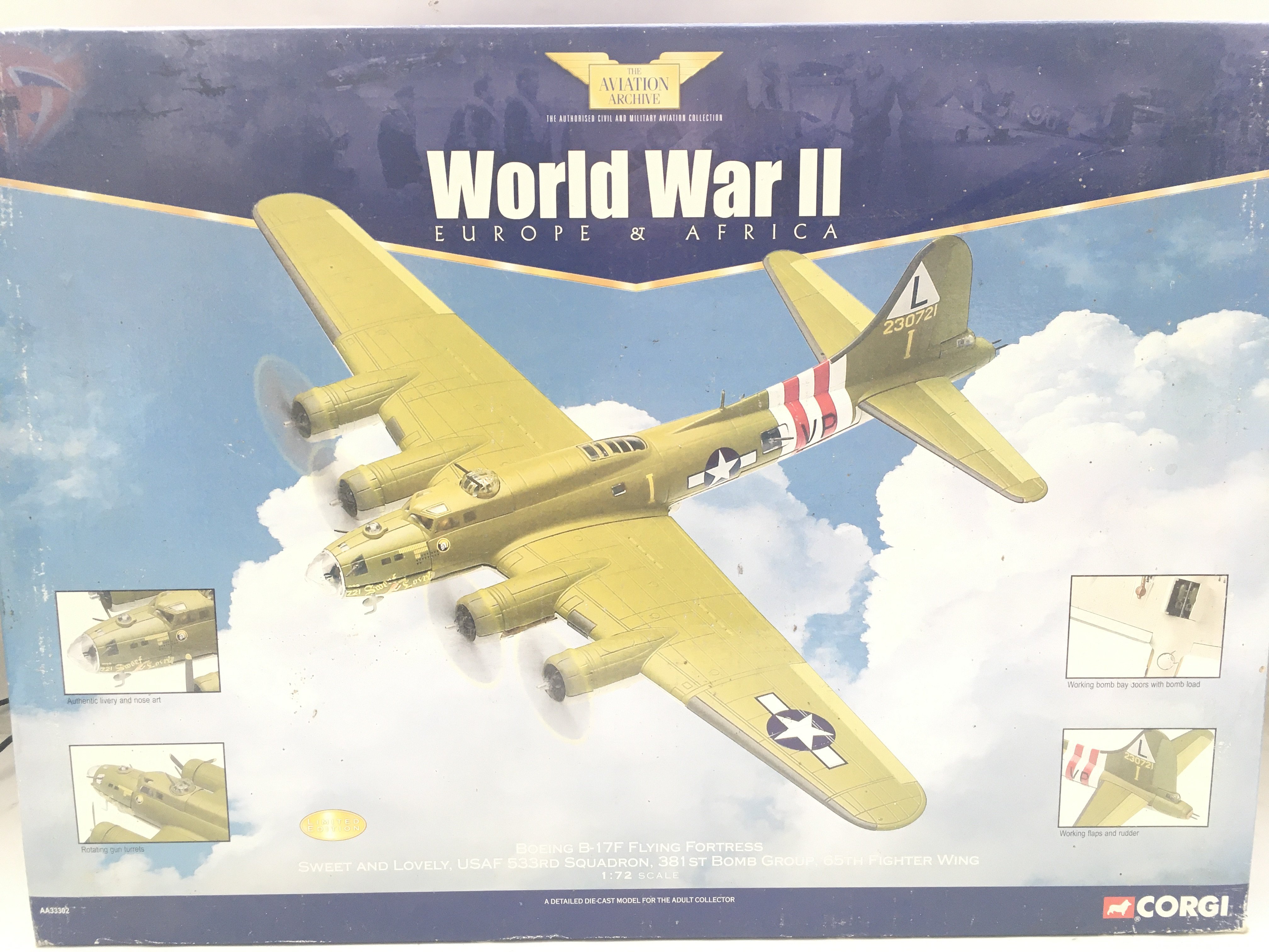 A Boxed Corgi Aviation Archive Boeing B-17F Flying