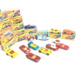 A Collection of Match Box Cars and Boxes. 5 Cars A