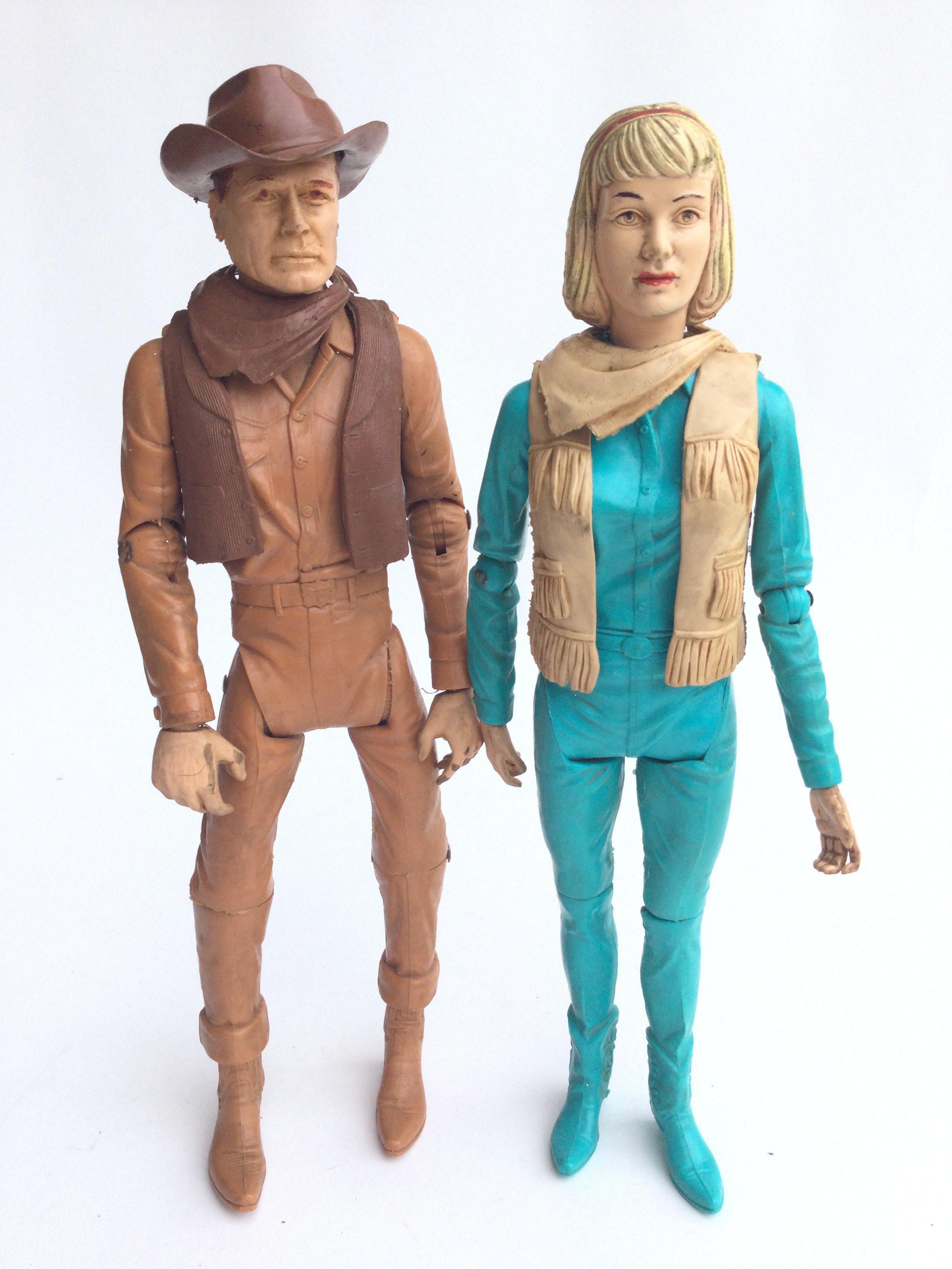 A Marx Toys Johnny and Jane Figures.