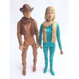 A Marx Toys Johnny and Jane Figures.