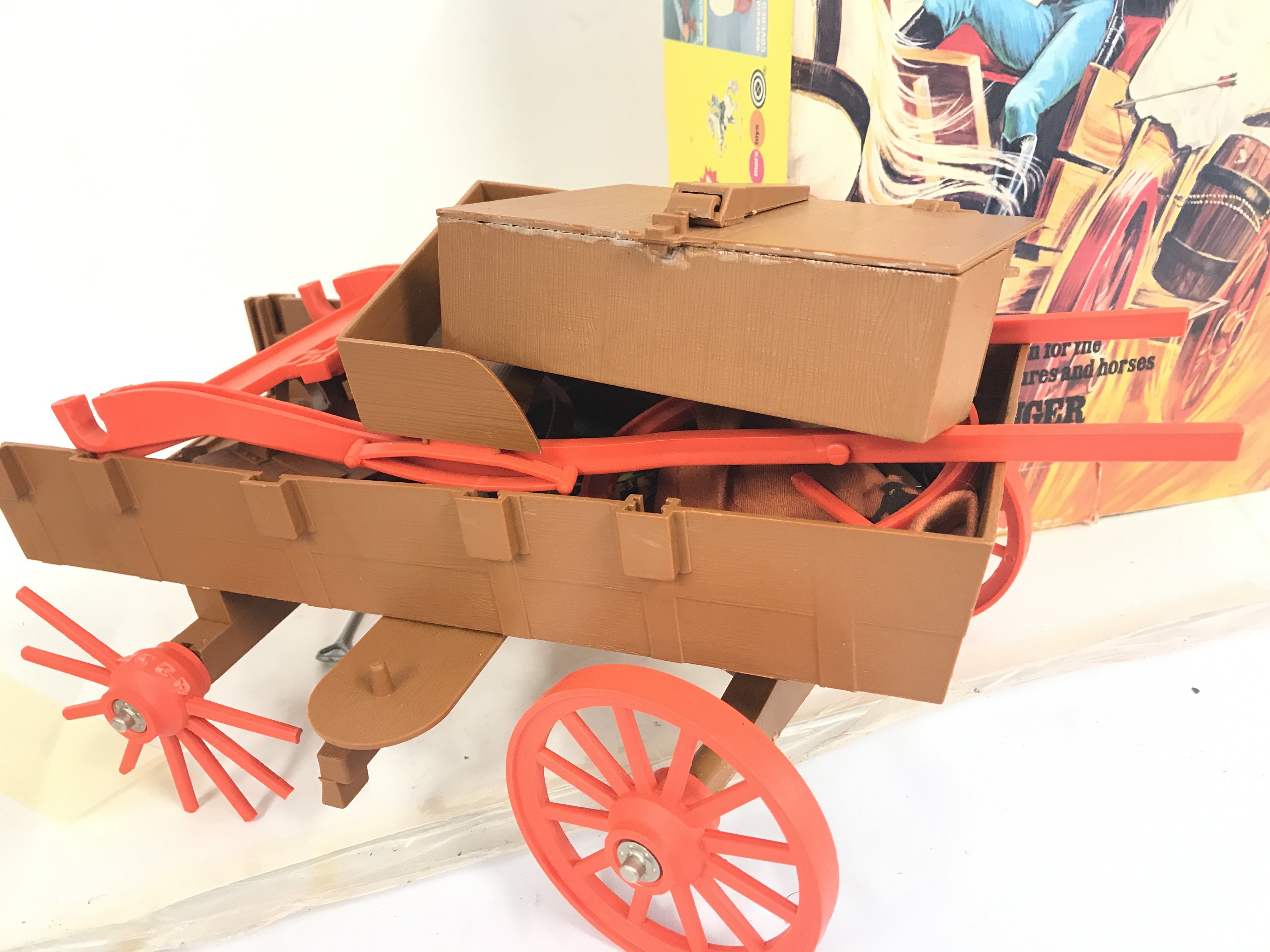 A Boxed Marx Toys Prairie Wagon from the Lone Ranger. Pats Missing Broken. NO RESERVE - Bild 2 aus 3