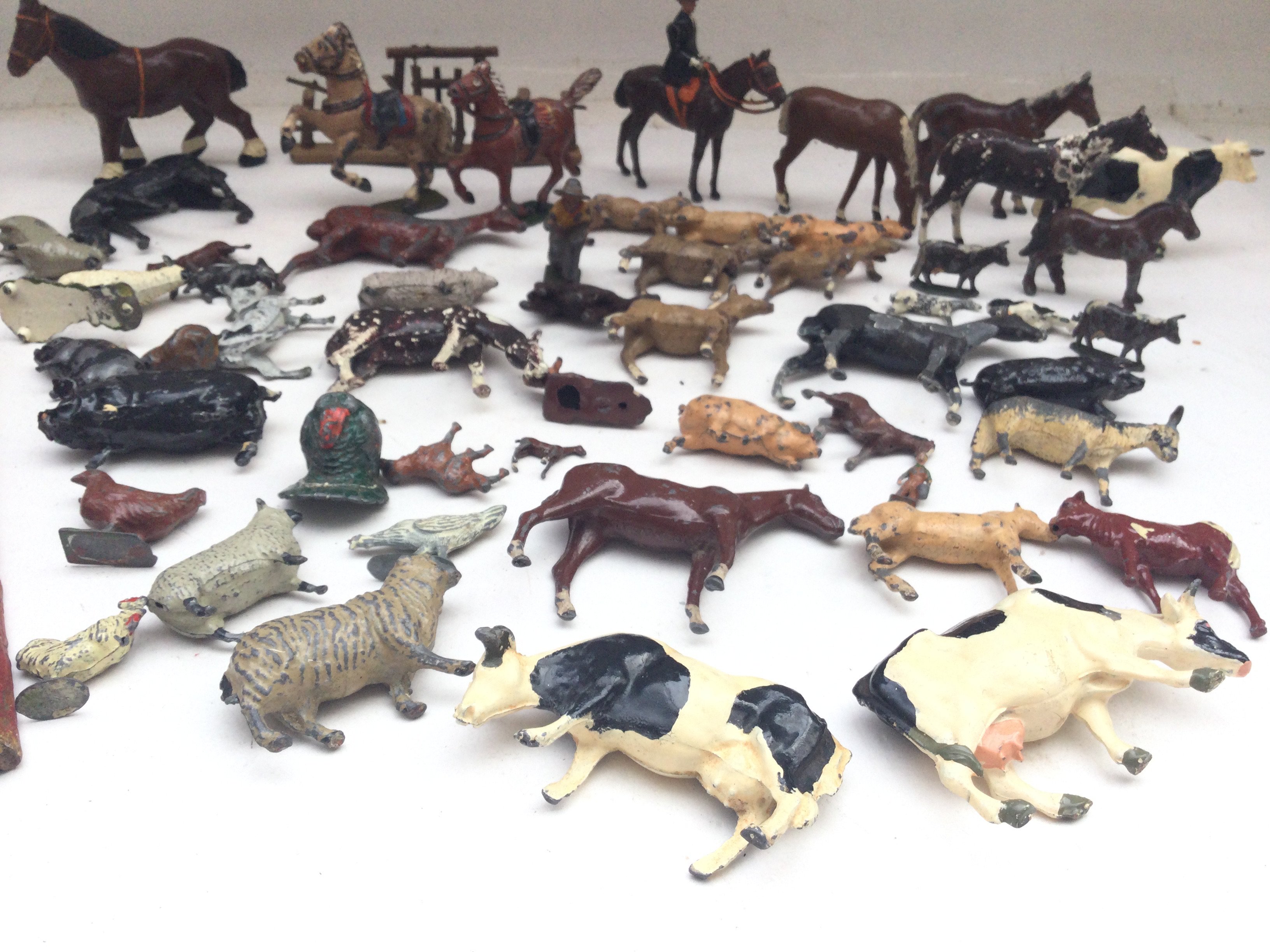 A Collection of Playworn Led Farm Animals. - Image 4 of 4