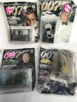 4 X James Bond Car Collection Magazines with Cars.