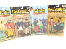 4 X Boxed McFarlane Toys The Beatles Yellow Submarine Figures.