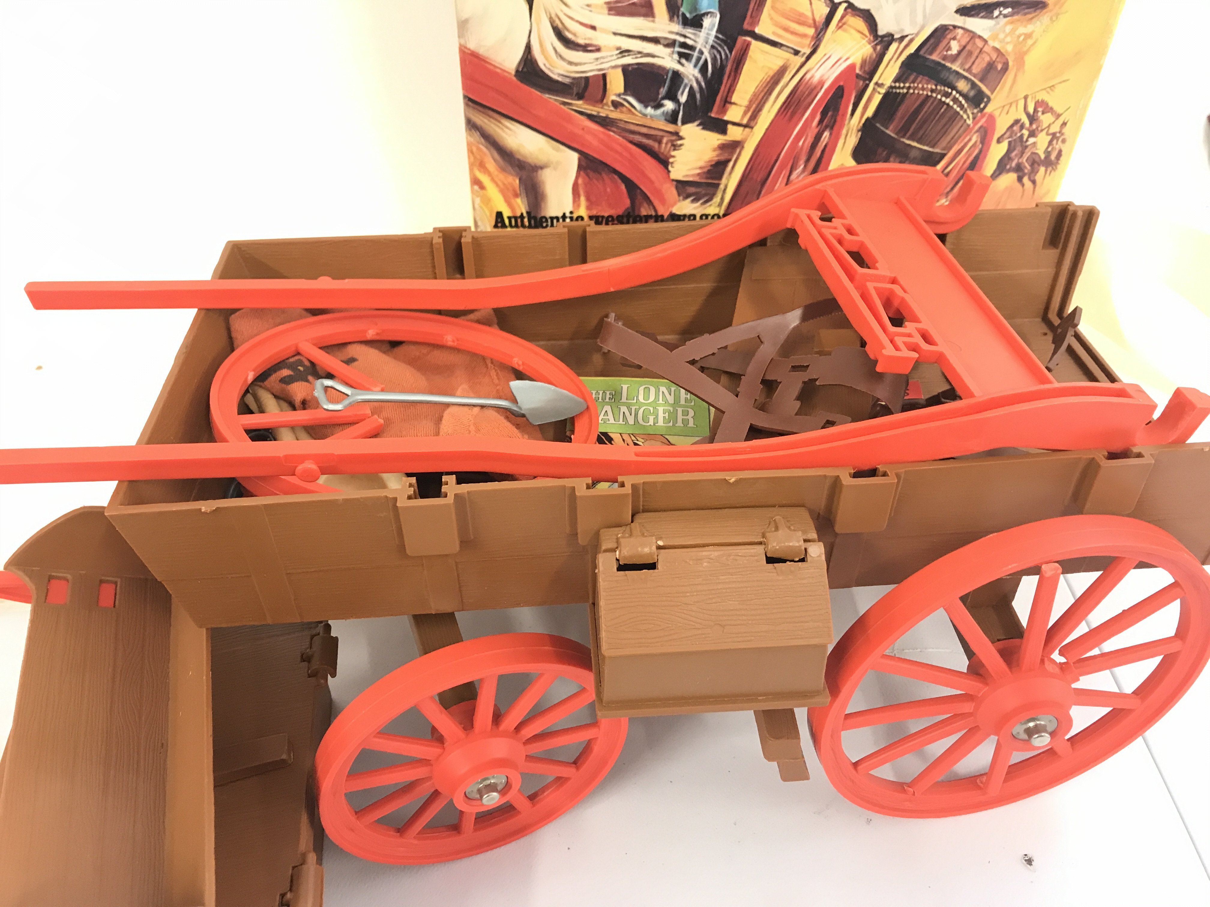 A Boxed Marx Toys Prairie Wagon from the Lone Ranger. Pats Missing Broken. NO RESERVE - Bild 3 aus 3