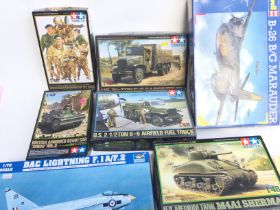 A Collection of Boxed Model Kits including Tamiya.