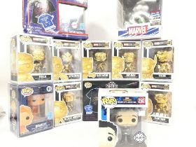 A Collection of Boxed Funko Pop Figures.