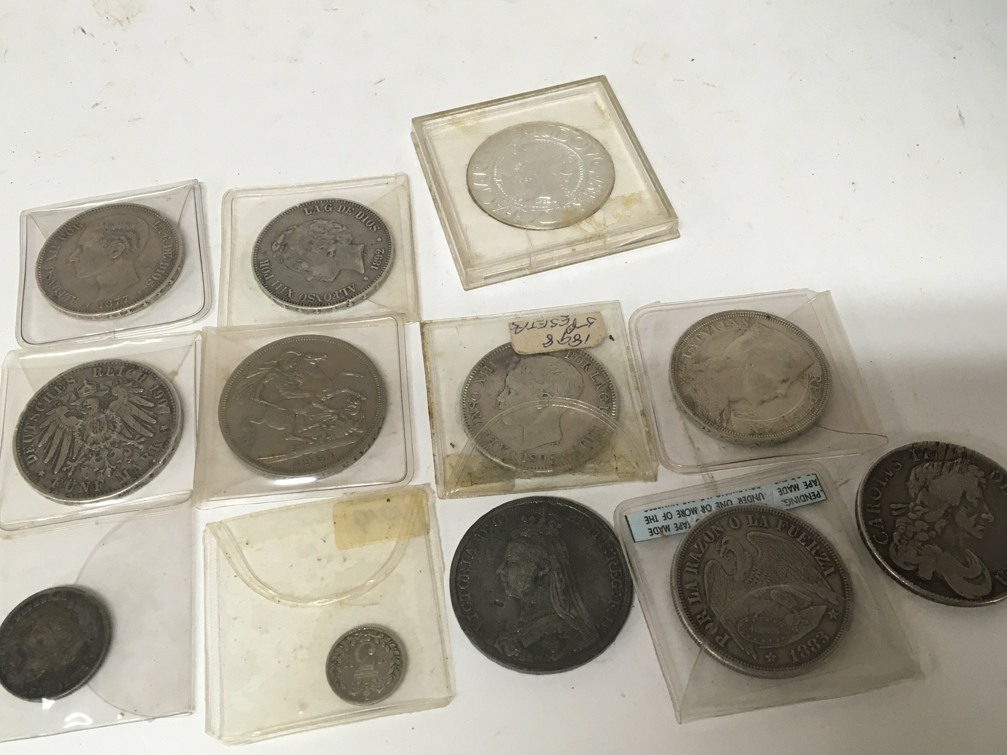 A collection of interesting silver crowns from Ger - Bild 2 aus 2