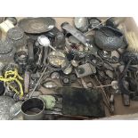 A collection of silver and metal oddments silver r