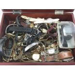 A boxed of mixed watches to include Tissot, Seiko