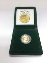 A cased 1980 proof sovereign coin. Shipping catego