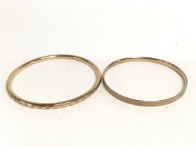 9ct metal core armlet bangles , 69g. Postage categ