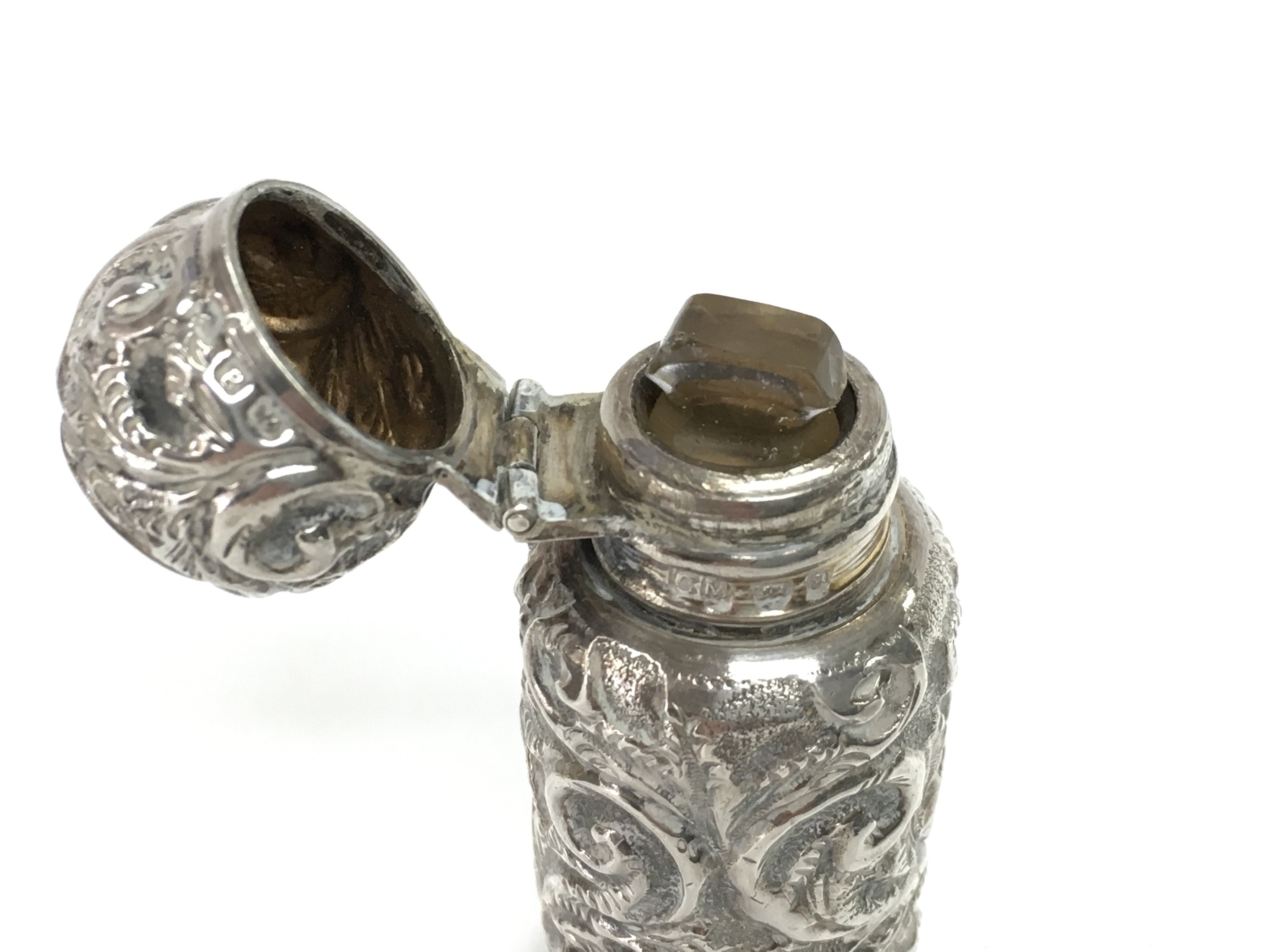 A collection of silver items including perfume bot - Image 2 of 2