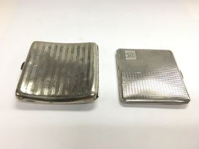 Two silver hallmarked cigarette cases. 199.73g tot