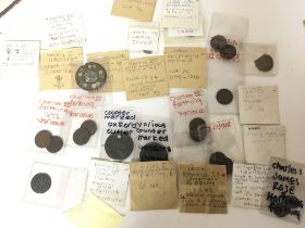 A collection of interesting coins and coin fragmen